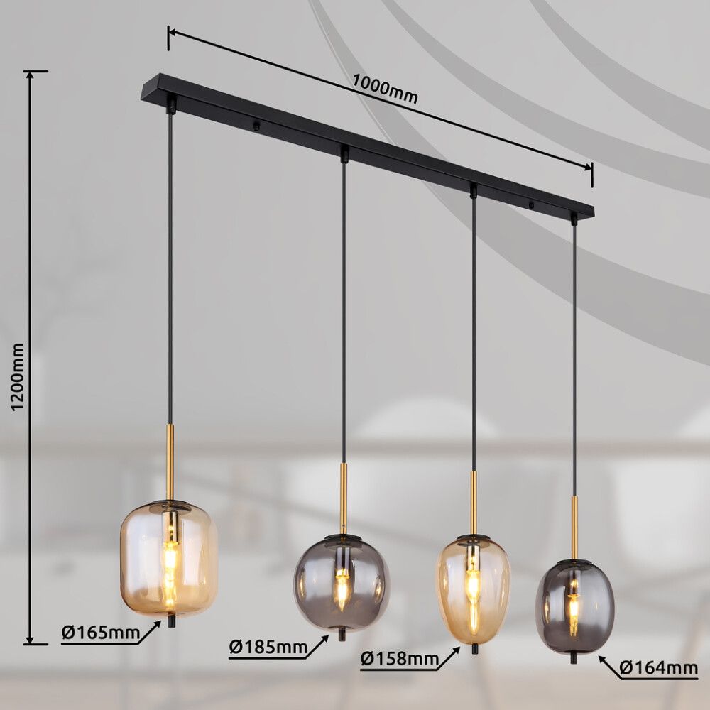 Riippuvalaisin Globo Blacky 4-os messinki/musta