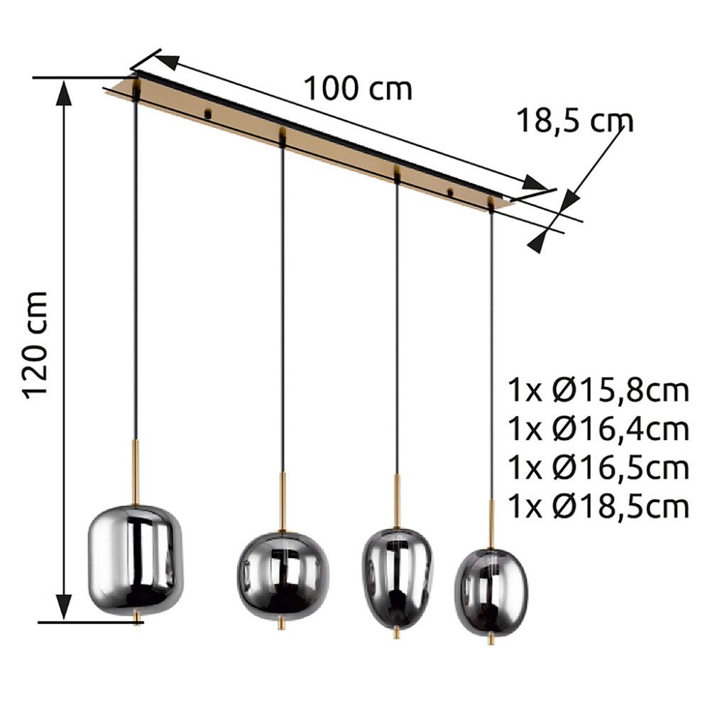Riippuvalaisin Globo Blacky I 4-os messinki
