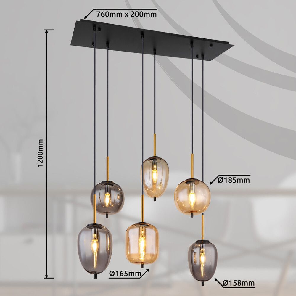 Riippuvalaisin Globo Blacky 6-os messinki/musta