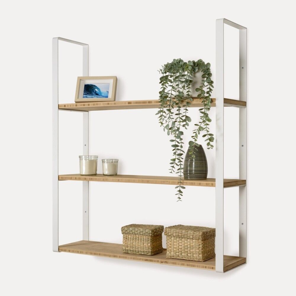 Hyllynkannatin REI 91 x 21 x 3 cm valkoinen