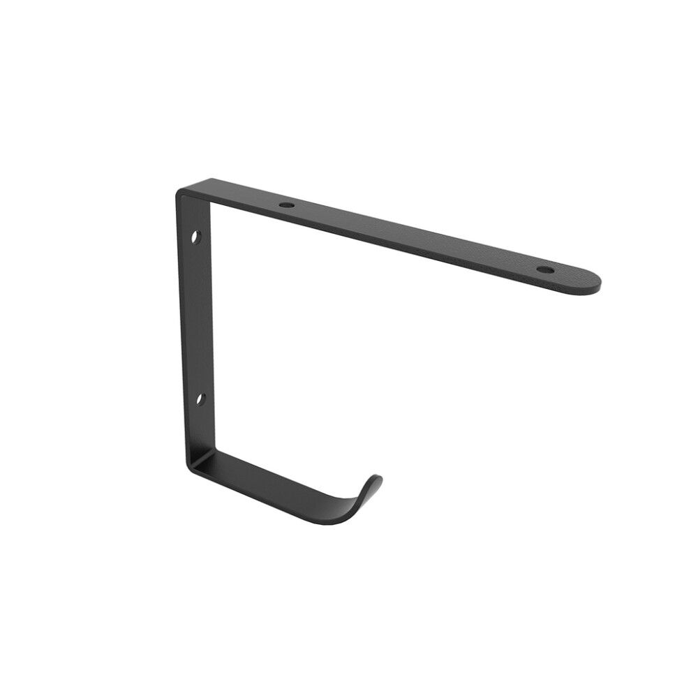 Hyllynkannatin REI 18 x 14,5 x 2 cm koukulla musta