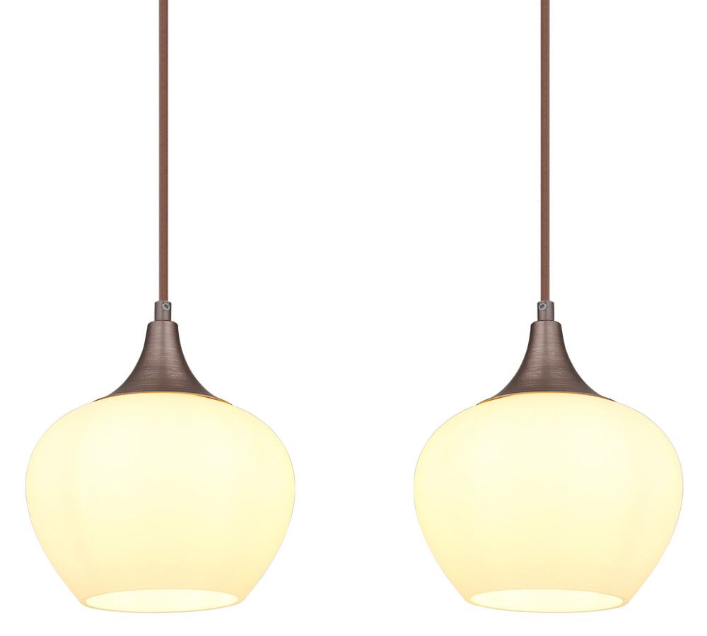 Riippuvalaisin Globo Maxy 4-os kahvi/opaalilasi 100 cm