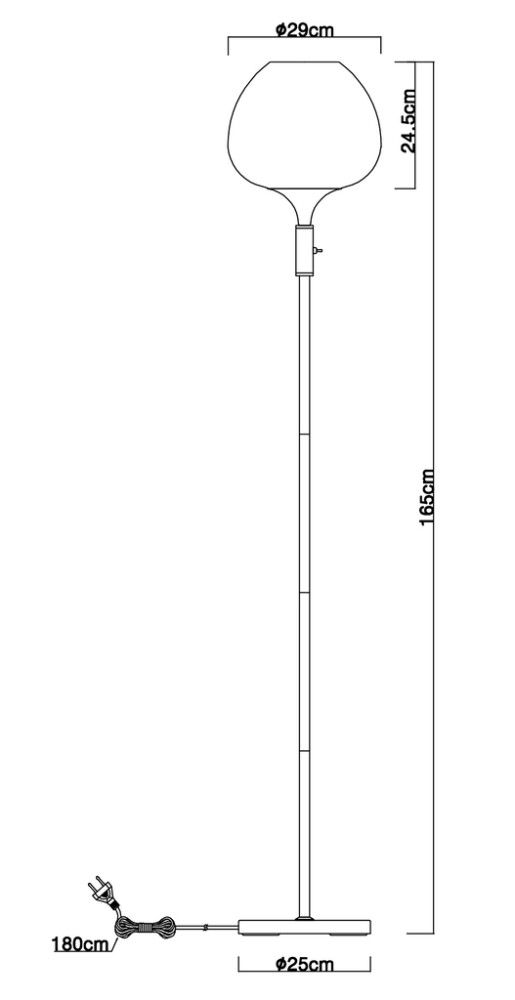 Lattiavalaisin Globo Maxy 1-os 165 cm