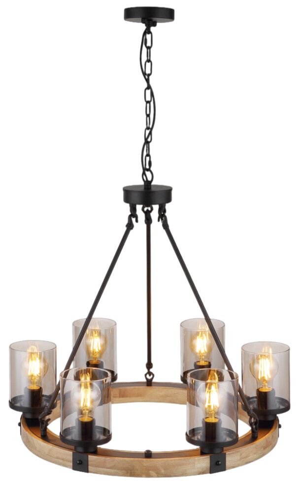 Riippuvalaisin Globo Lila 6-os musta/tummanruskea Ø 59 x 98 cm