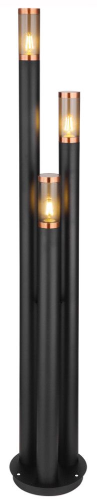 Pylväsvalaisin Globo Boston 3-os 170 cm Musta