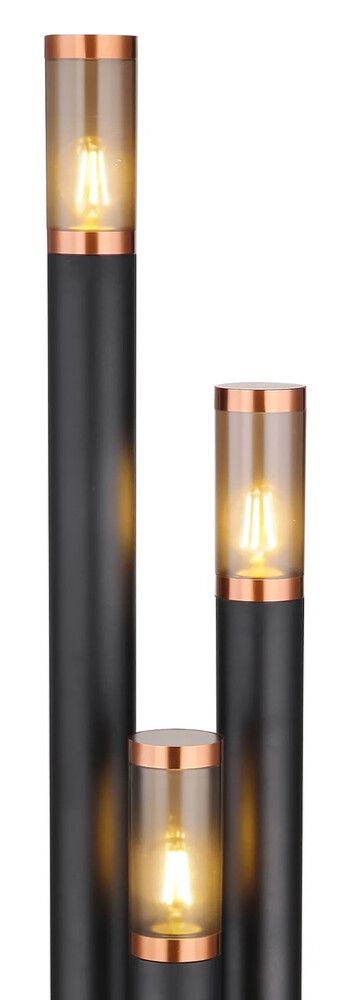 Pylväsvalaisin Globo Boston 3-os 170 cm Musta
