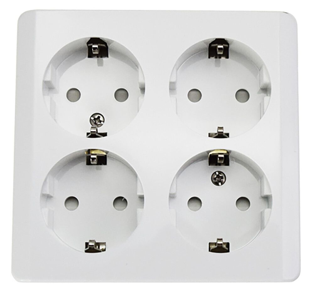 Pistorasia Harju Lumi 4-os. IP20 Valkoinen 110 x 105 mm