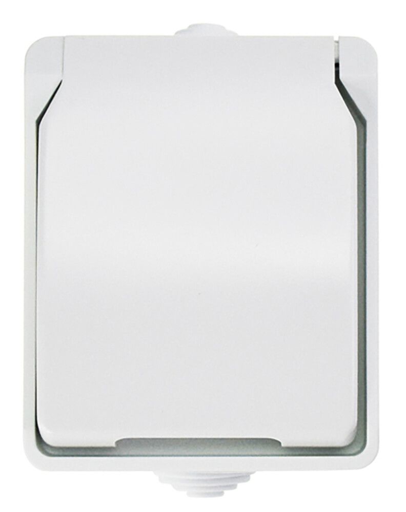 Pistorasia Harju Lumi 1-os. IP44 Valkoinen 65 x 76 mm