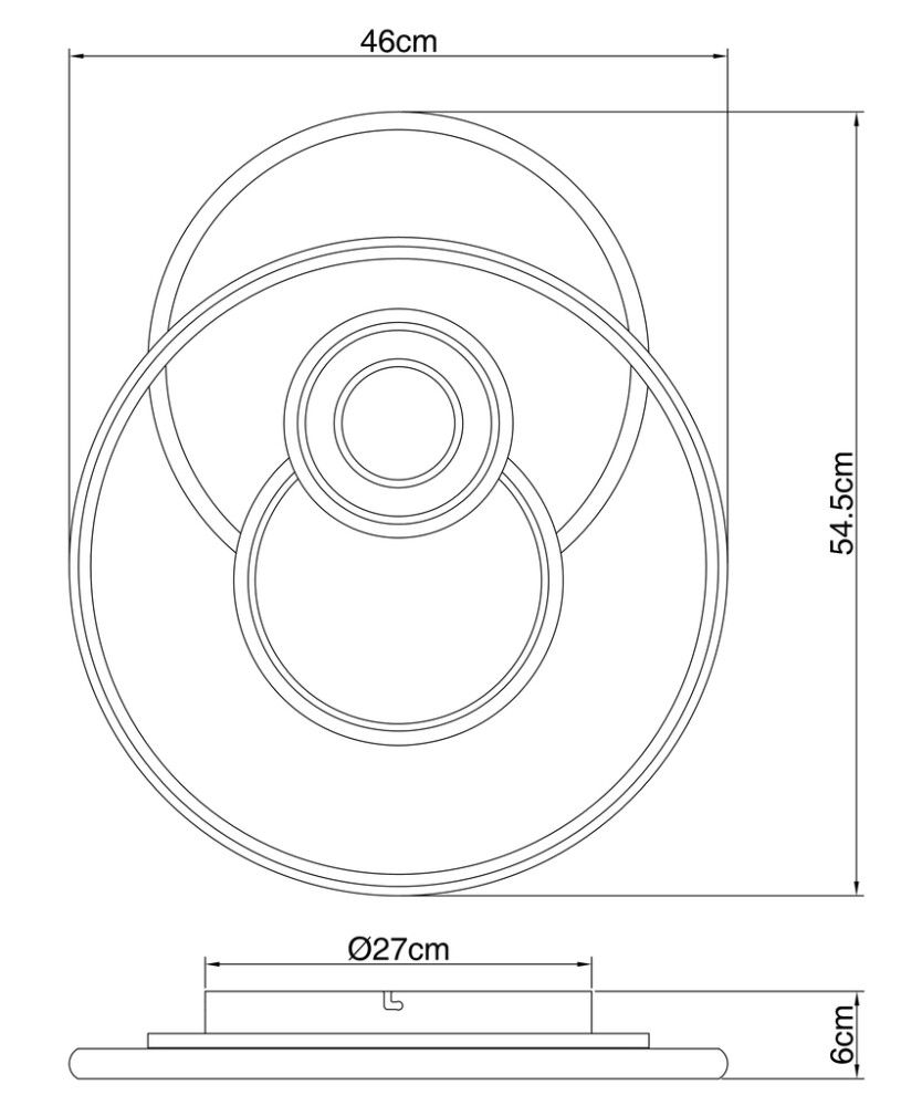 Kattovalaisin Globo Roderick 46 x 54,5 cm
