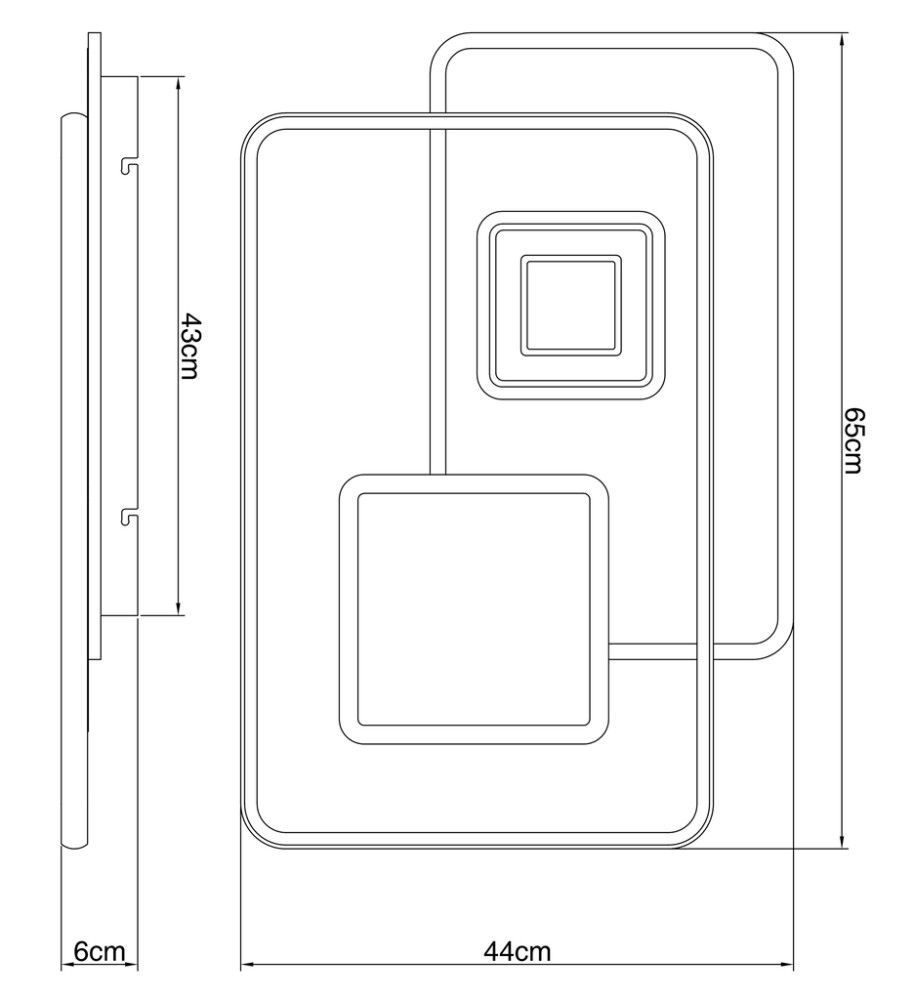 Kattovalaisin Globo Roderick 44 x 65 cm