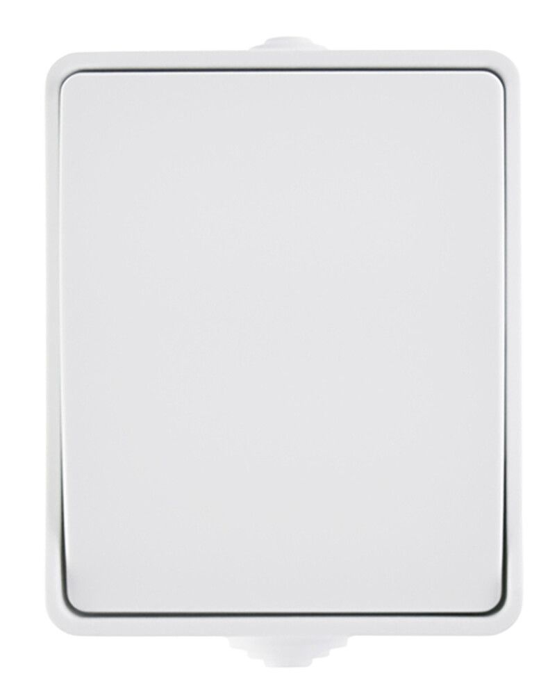 Kytkin 1/6 Harju Lumi IP44 Valkoinen 65 x 80 mm