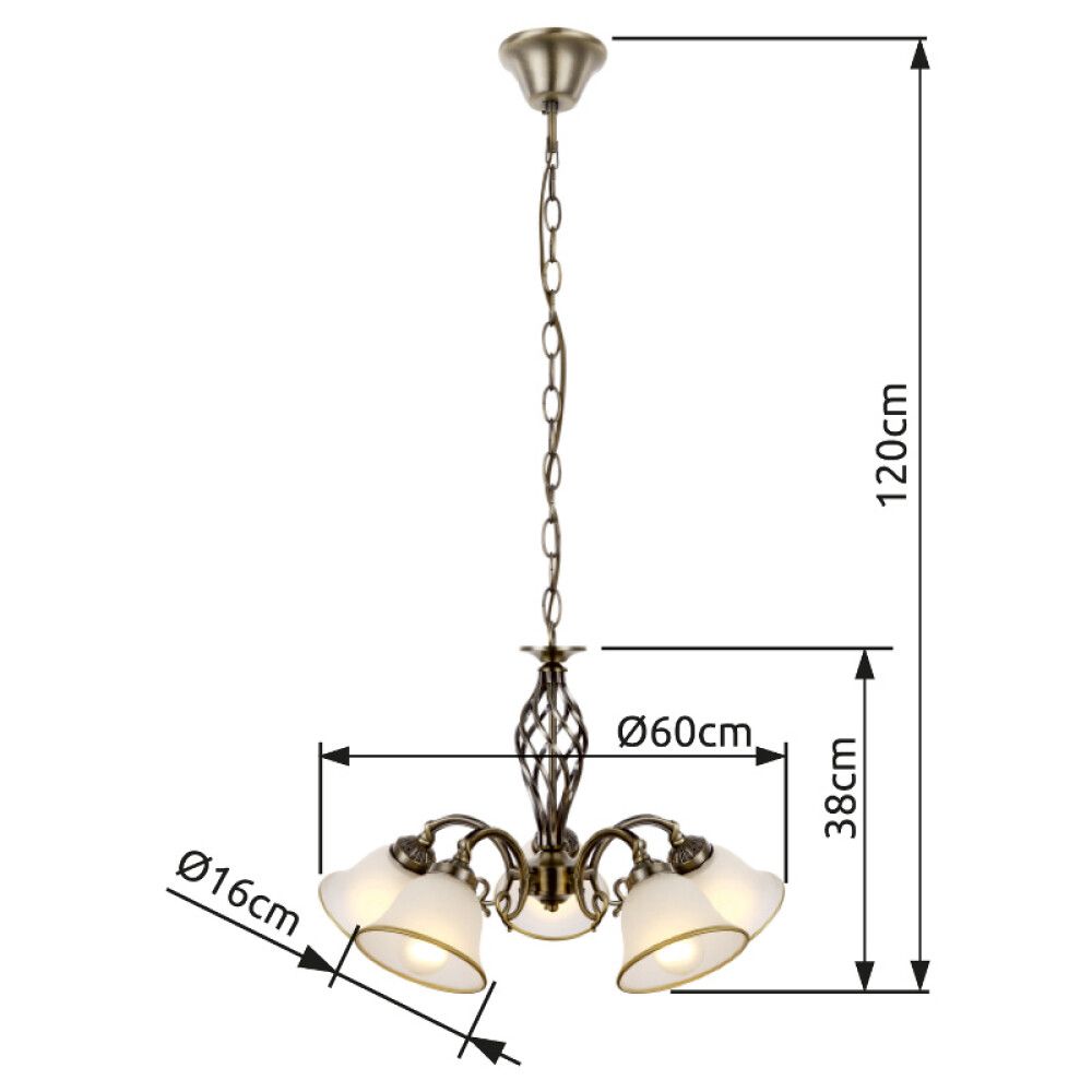 Riippuvalaisin Globo Odin 5-os messinki 120 cm