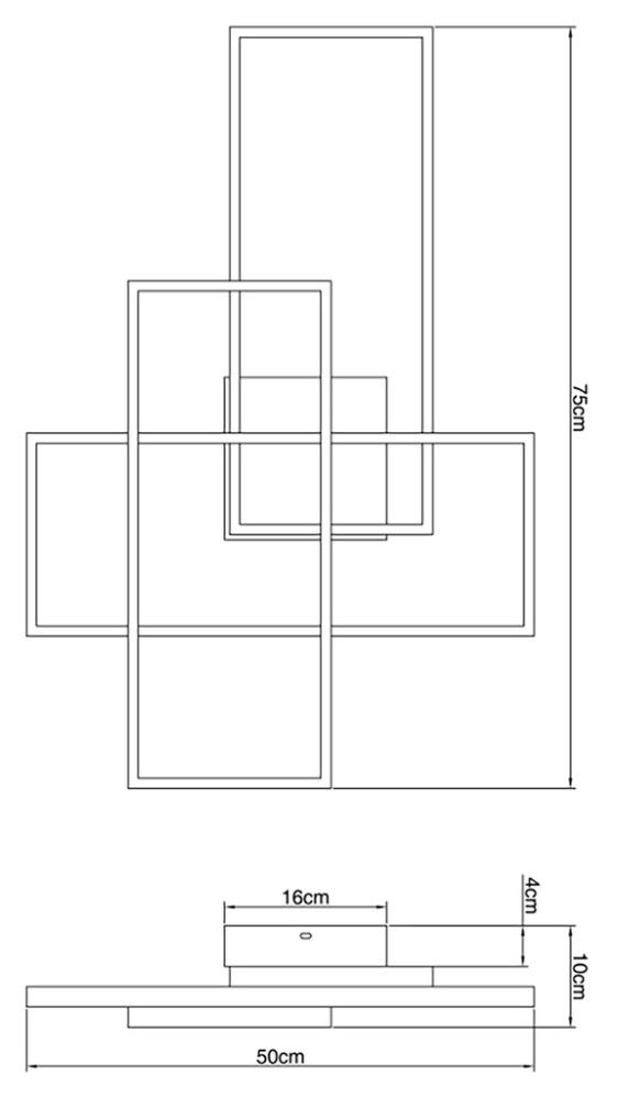Kattovalaisin Globo Gabriel musta 75 cm