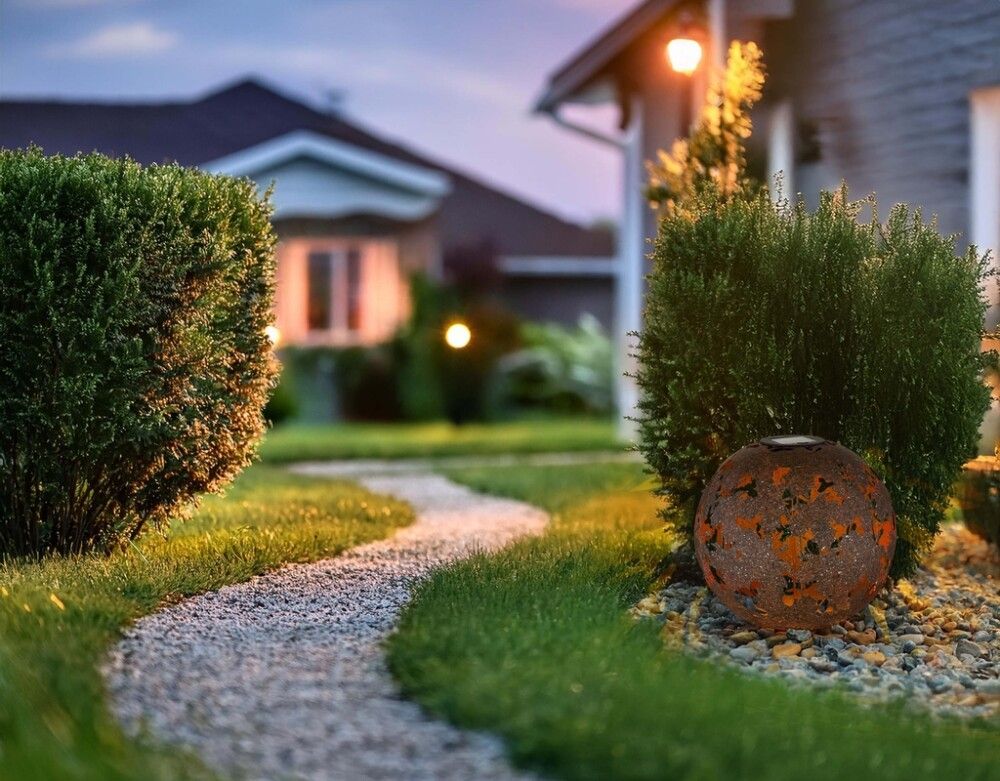 Solar Globo valopallo vaahtera ruosteen värinen Ø 27 cm