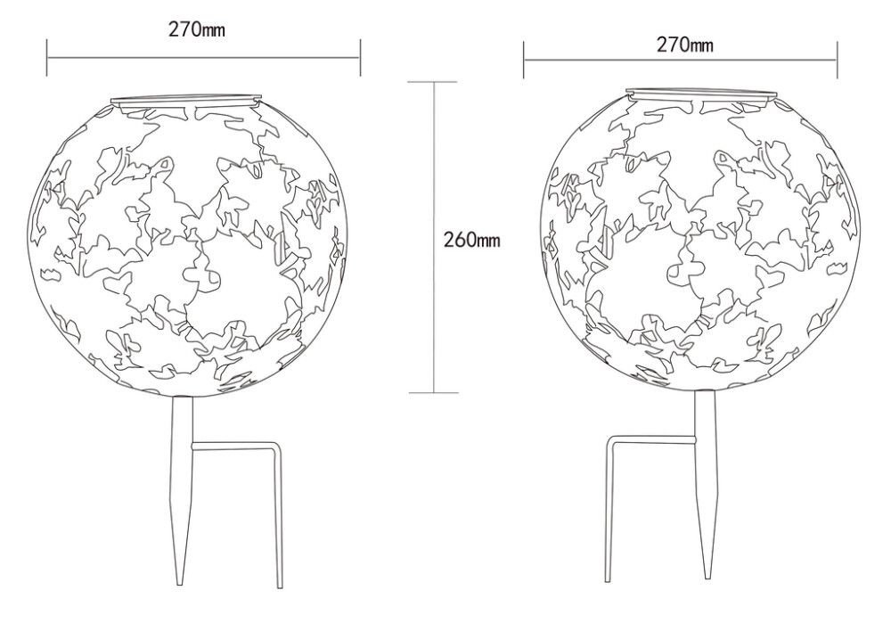 Solar Globo valopallo vaahtera ruosteen värinen Ø 27 cm