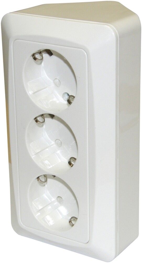 Kulmapistorasia pinta-asennukseen Etman 3-osainen maadoitettu