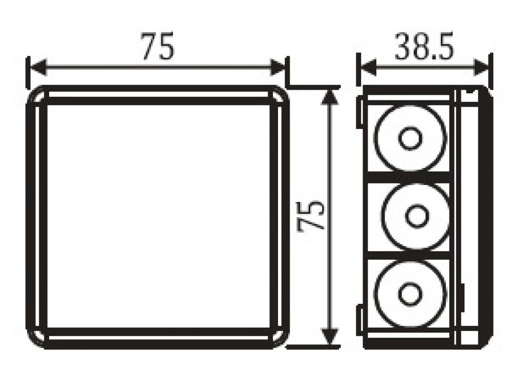 Jakorasia Etman 75 x 75 x 38,5 mm IP65