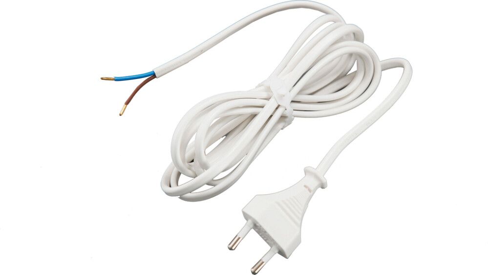 Pistotulppajohto Harju 2,5 m Valkoinen