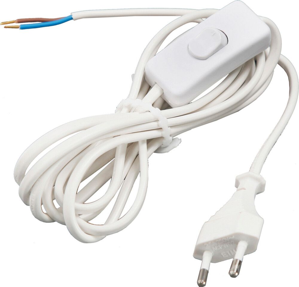 Välikytkinjohto ElectroGEAR 2 + 0,5 M Valkoinen