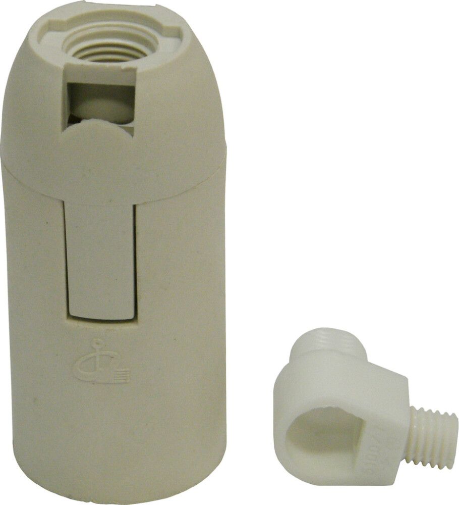 Lampunpidin ElectroGEAR E14 valkoinen + Vedonpoistonippa