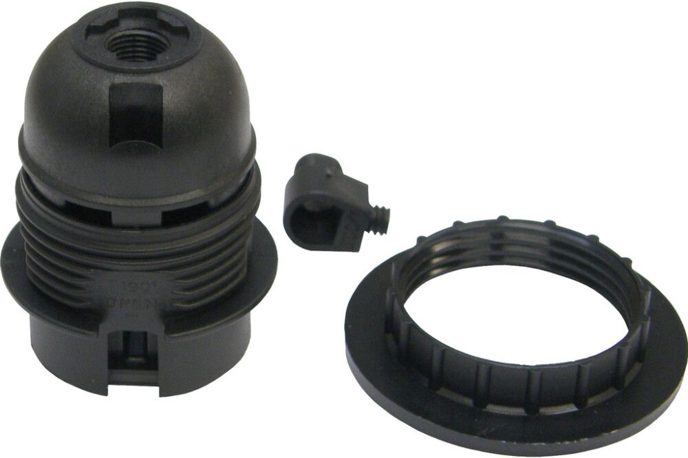 Lampunpidin Harju E27 Kierteillä Musta