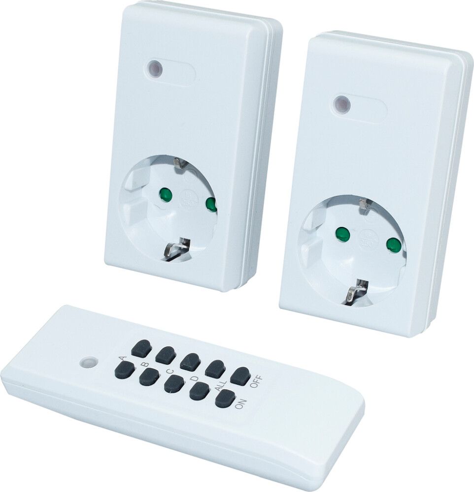 Kauko-ohjattava Pistorasia Harju Sisäkäyttöön 2-os