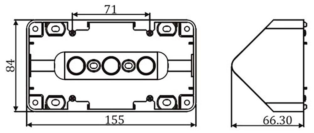 Pinta-asennuskotelo Etman 2-os kulma