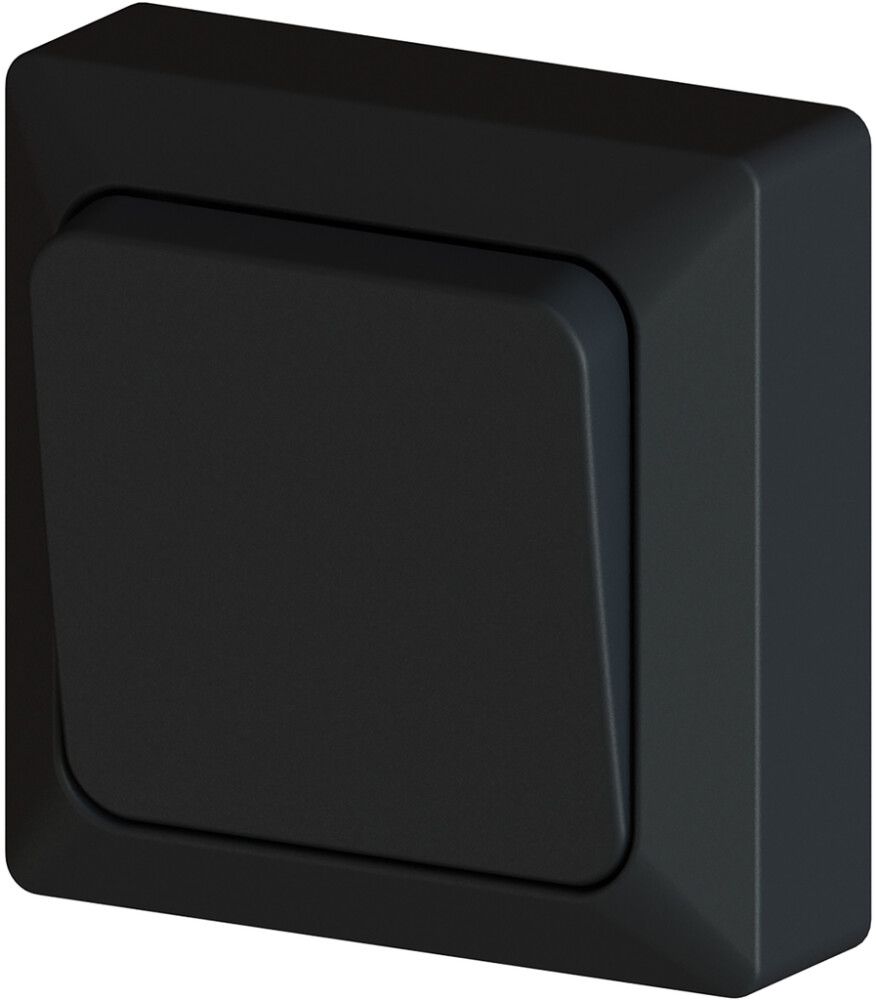 Kytkin 1/6 Harju Hiili musta 73 x 73 mm IP20