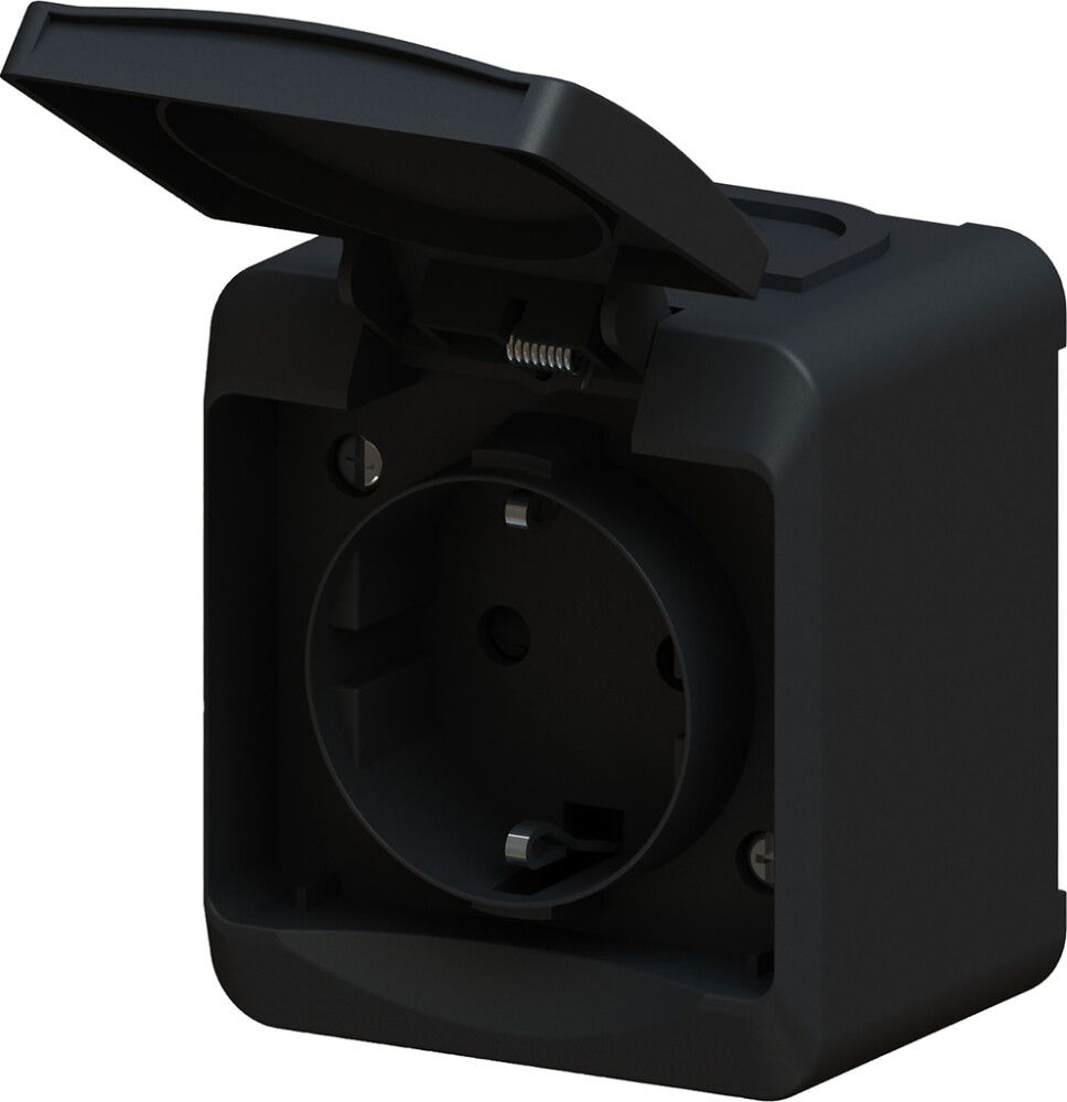 Pistorasia 1-os. Harju IP44 Hiili Musta RL