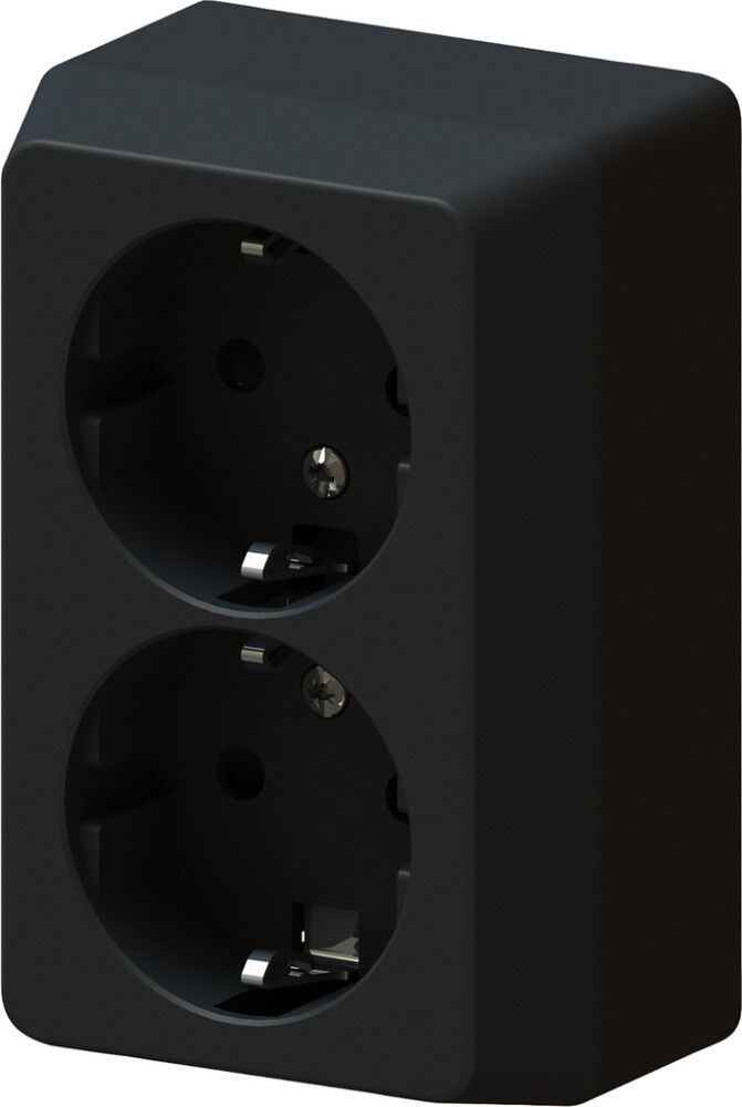 Pistorasia 2-os. Harju IP20 Hiili Musta RL