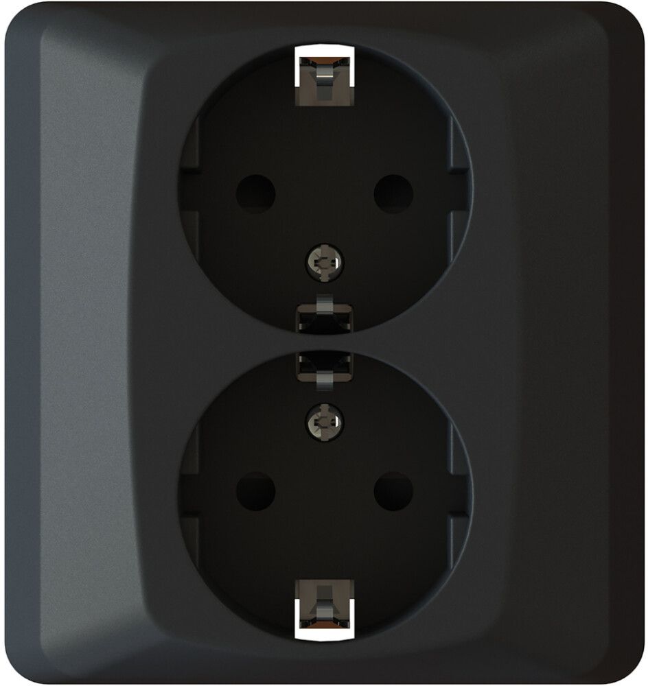 Pistorasia 2-os. Harju IP20 Hiili Musta