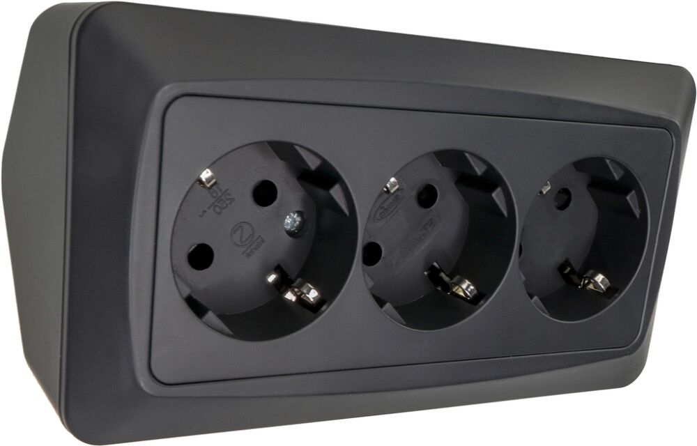 Pistorasia 3-os. Harju IP20 Hiili Musta RL