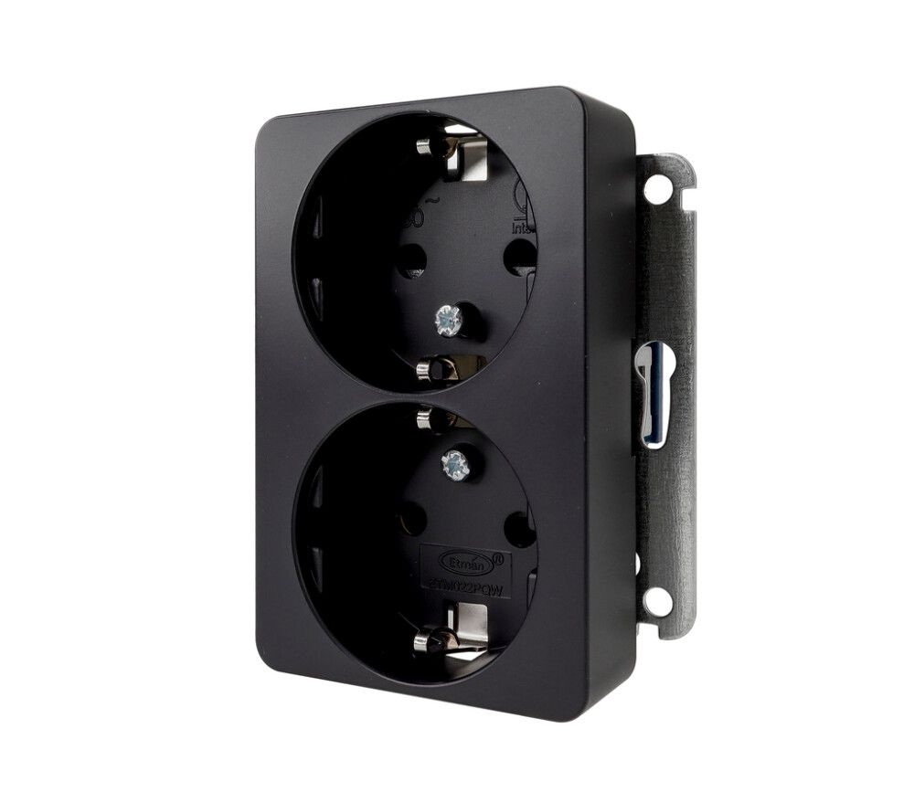 Pistorasia Harju kaksiosainen Uppo maadoitettu Musta