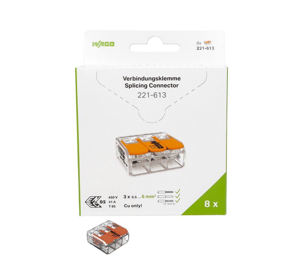 Liitin Harju Wago 3-napainen 6 MM2