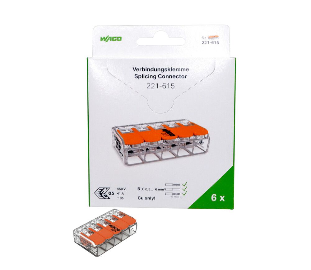 Vipuliitin Harju Wago 5-napainen 6 MM2