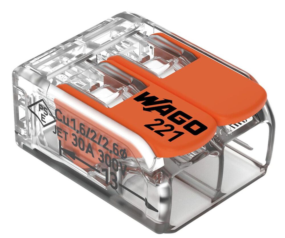 Liitin Harju Wago 2-napainen 6 mm² 10 kpl