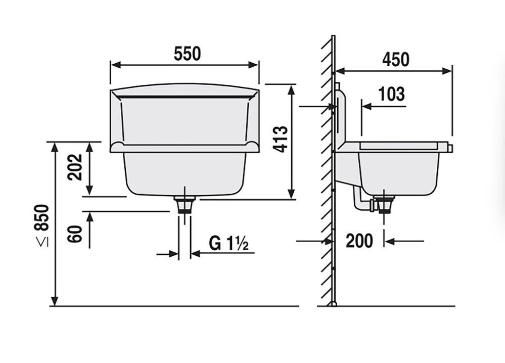 Kodinhoitoallas Sanit harmaa 45 x 55 x 41,3 cm