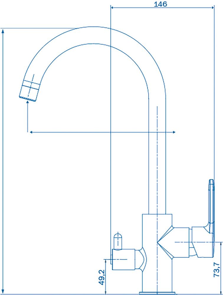 Keittiöhana Harju Korte APK kromi