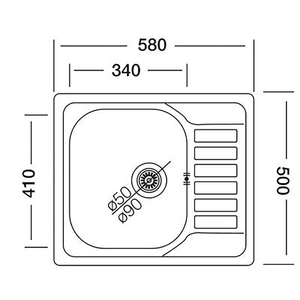 Keittiöallas Kromevye Triton RST 50 x 58 cm