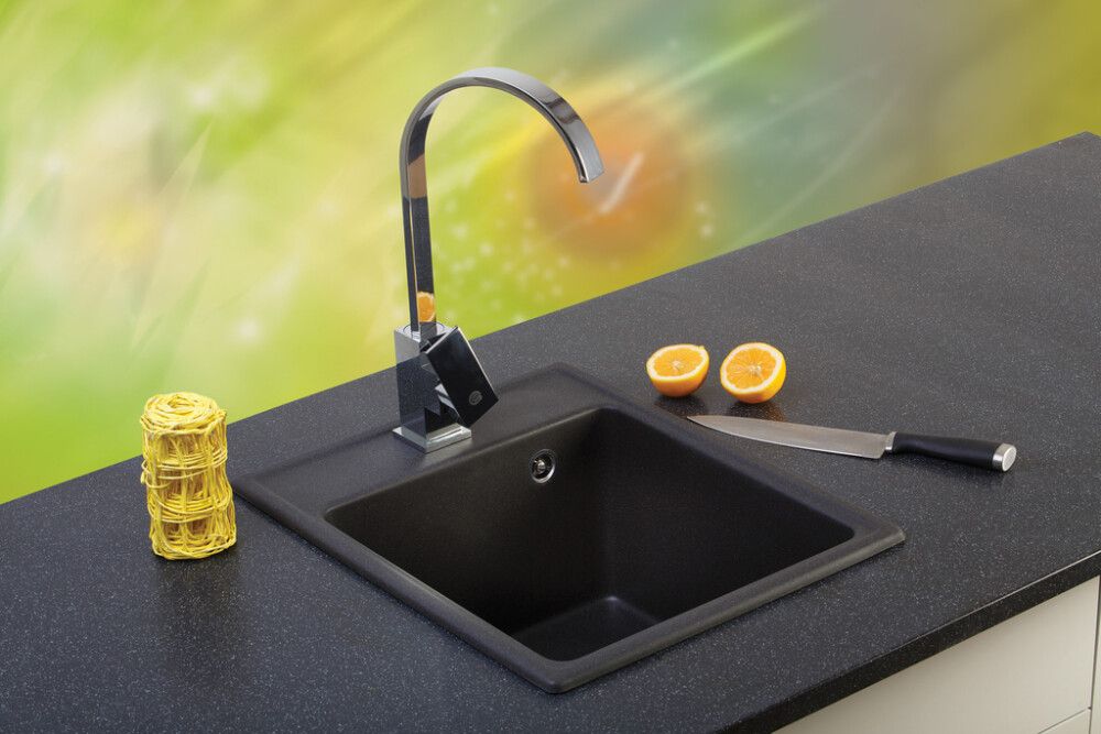 Keittiöallas Quadro musta 40 x 50 cm