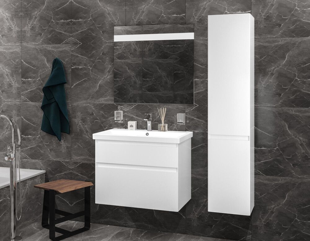 Allaskaappi Aqua Rodos Elite Mattavalkoinen 80 cm