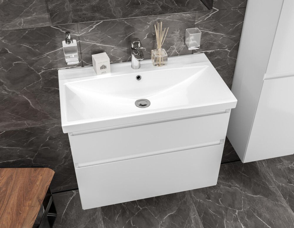 Allaskaappi Aqua Rodos Elite Mattavalkoinen 80 cm