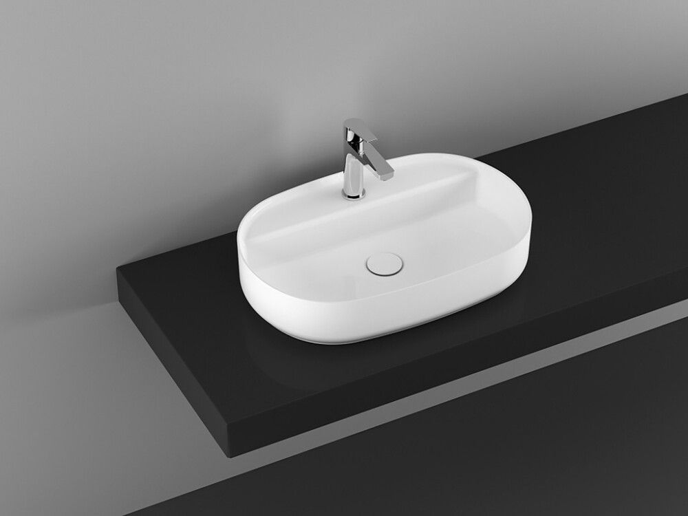 Malja-allas Infinity Ovaali Valkoinen 60 x 40 cm