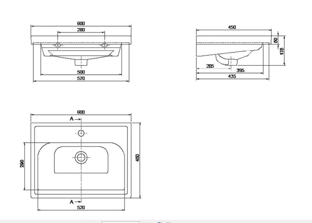 Allaskaappi Aqua Rodos Elite mattavalkoinen 60 cm