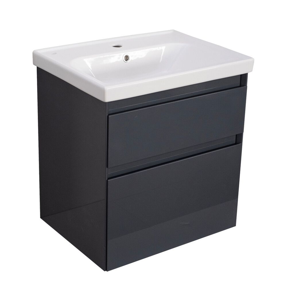 Allaskaappi Aqua Rodos Elite Grafiitinharmaa 60 cm