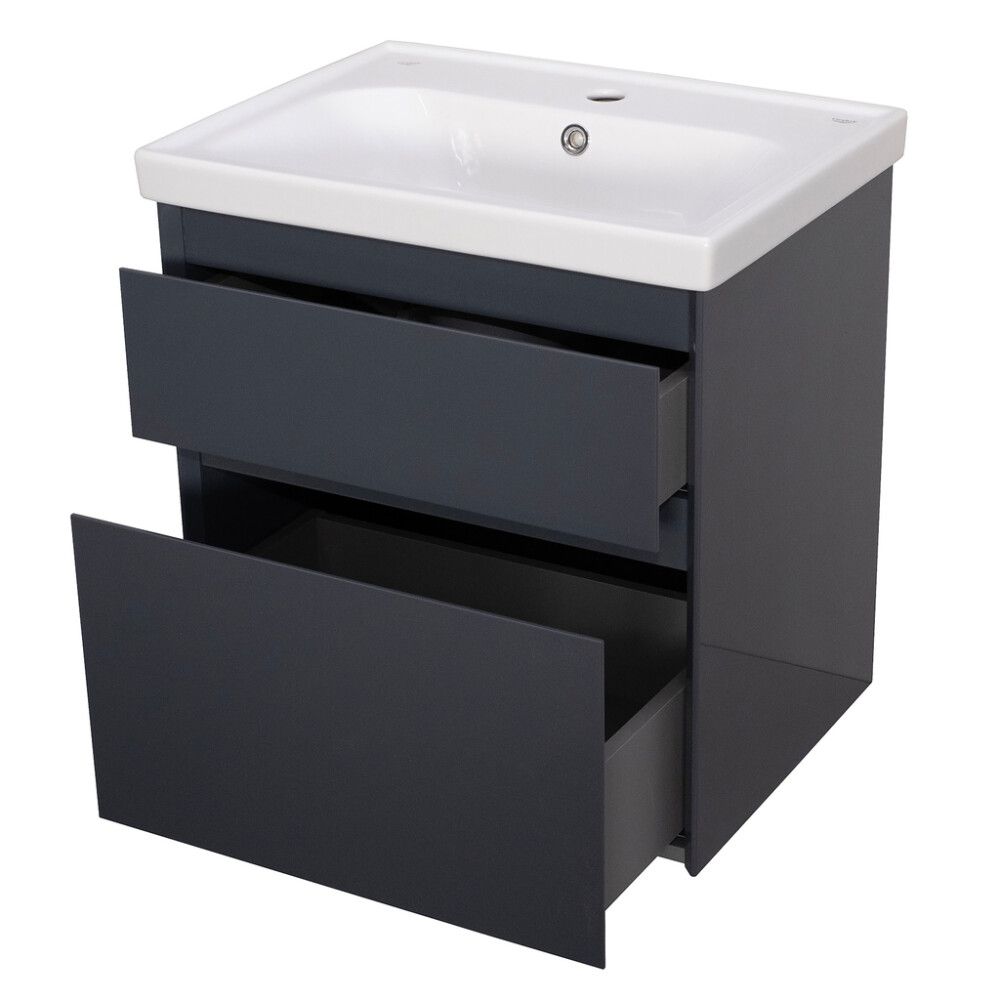 Allaskaappi Aqua Rodos Elite Grafiitinharmaa 60 cm