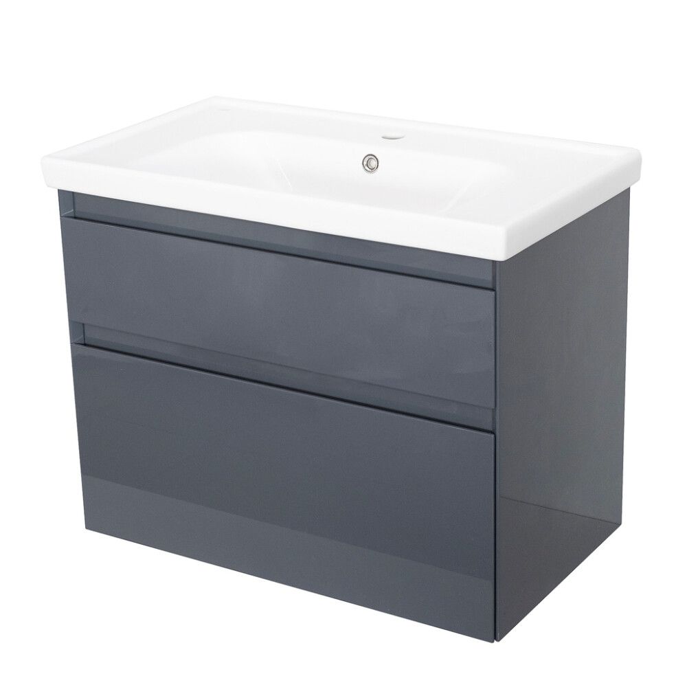 Allaskaappi Aqua Rodos Elite Grafiitinharmaa 80 cm