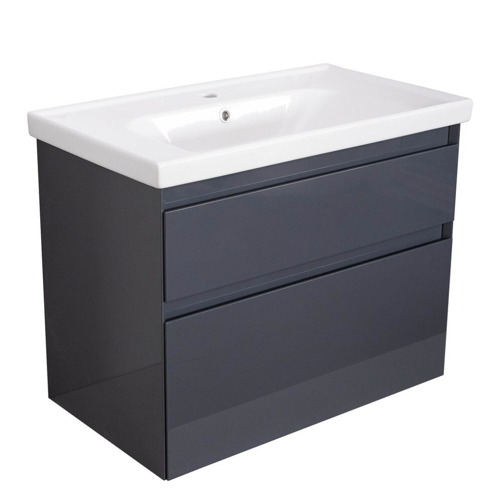 Allaskaappi Aqua Rodos Elite Grafiitinharmaa 80 cm