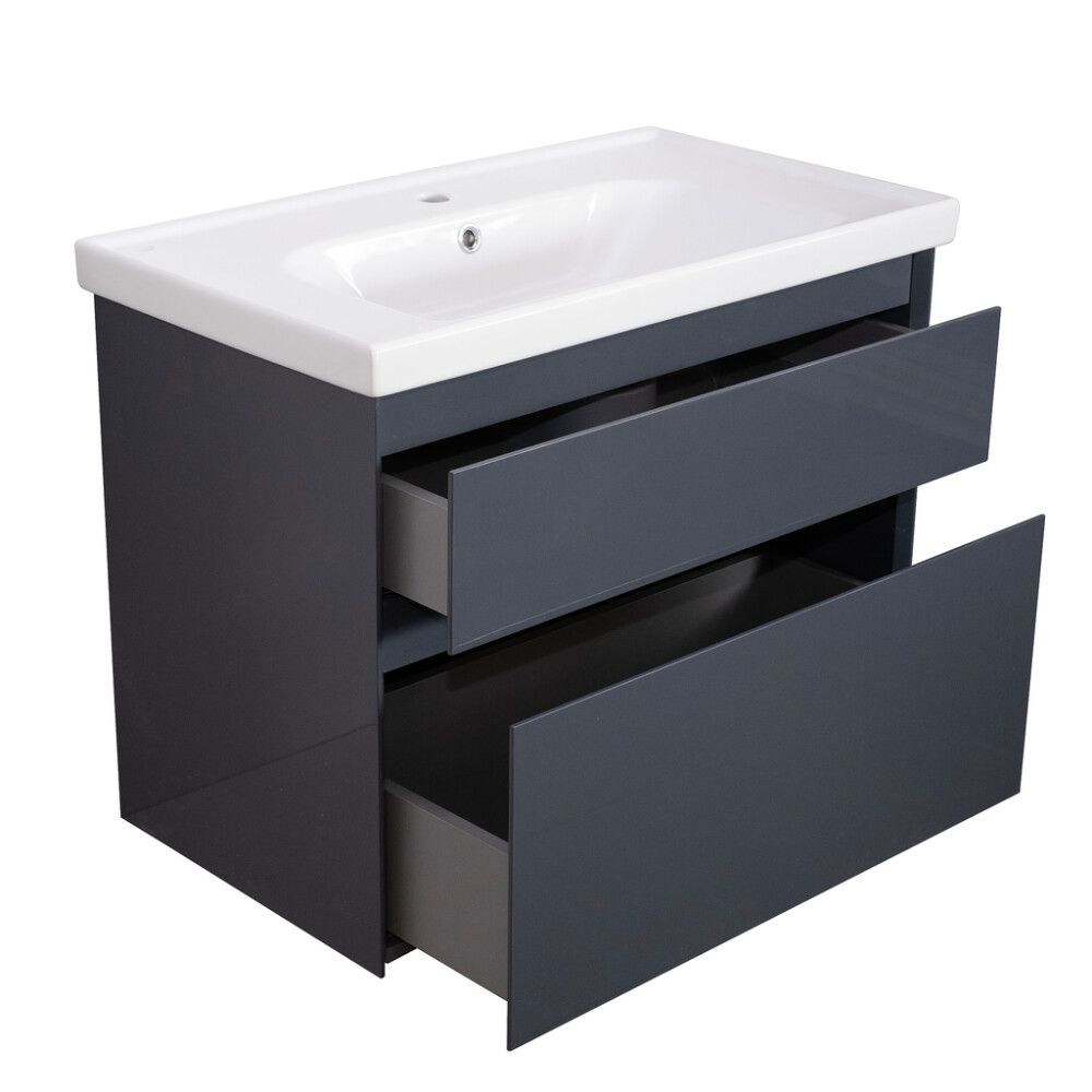 Allaskaappi Aqua Rodos Elite Grafiitinharmaa 80 cm