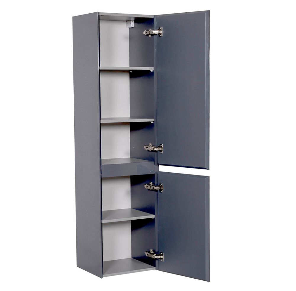 Korkeakaappi Aqua Rodos Elite Grafiitinharmaa 36 x 31 x 165 cm